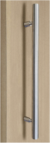 Pro-Line Series: One Sided Ladder Pull Handle with Floating Necked Posts, Brushed Satin US32D/630 Finish, 304 Grade Stainless Steel Alloy