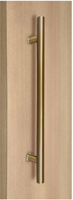 Pro-Line Series: One Sided Ladder Pull Handle, Satin Brass Finish, 304 Grade Stainless Steel Alloy