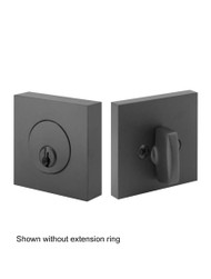 DEADBOLT SQUARE BLACK WITHOUT RING