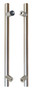 Pro-Line Series:  Ladder Pull Handle - Back-to-Back, Brushed Satin US32D/630 Finish,  316 Exterior Grade Stainless Steel Alloy