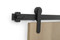 Torch - WF Series / Black Powder Stainless Steel Finish mockup on wood door