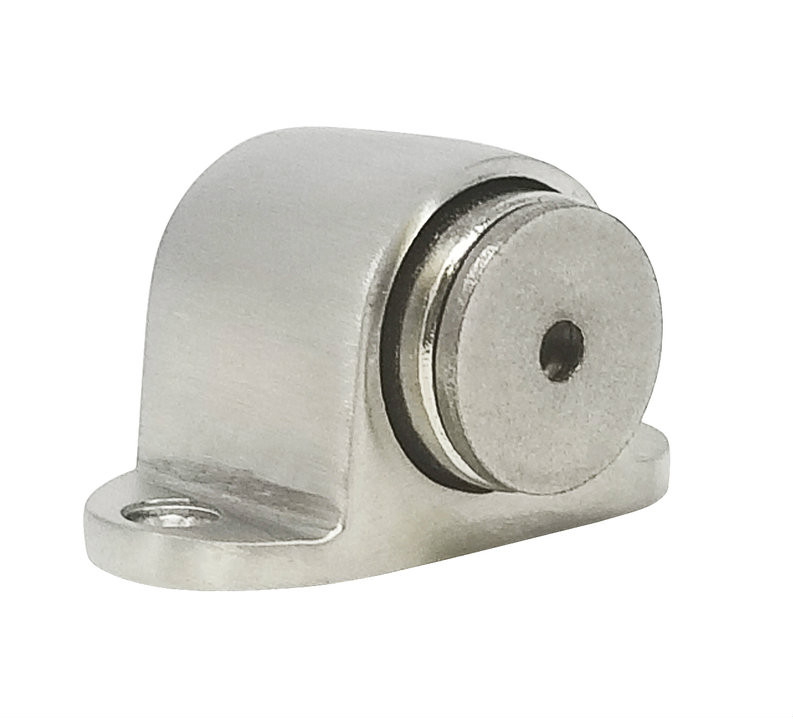 Floor Mounted Magnetic Door Stop Stainless Steel Brushed Satin Finish