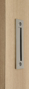 Flush Plate - Door Handle for Wood doors (Polished Stainless Steel Finish)