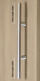 Extra Length Ladder Style Back-to-Back Push-Pull Door Handle (Brushed Satin Stainless Steel Finish)