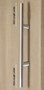 Extra Length Ladder Style Back-to-Back Push-Pull Door Handle (Brushed Satin Stainless Steel Finish)