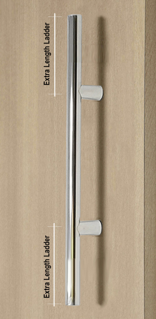 Timber TOGU TG-6020 300mm/12 inches Square/Rectangle Style Back to Back Stainless Steel Push Pull Door Handle for Solid Wood Glass and Steel Doors Full Brushed Stainless Steel Finish