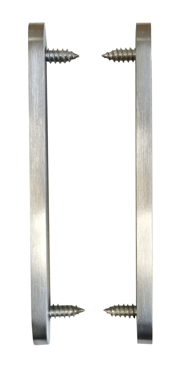 Low Profile Modern Stainless Steel Barn Door Handles Brushed