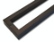Close-up 1.5" x 1" Rectangular Pull Handle - Back-to-Back (Bronze Powder Stainless Steel Finish)