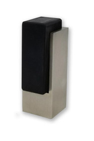 Tall Square Door Stop 04 , Brushed Satin Stainless Steel