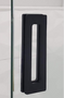 Rectangular Sliding Door Handle - 6" x 2" Back-to-Back  for Glass doors (Black Powder Stainless Steel Finish) mockup on glass door