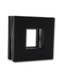 Square Sliding Door Handle - 3" x 3" Back-to-Back for Glass doors (Black Powder Stainless Steel Finish)
