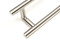 Close-up Pro-Line Series: 45º Offset Ladder Pull Handle - Back-to-Back, Brushed Satin US32D/630 Finish, 316 Exterior Grade Stainless Steel Alloy