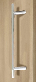 Modern 45º Wood/Glass Mounted Offset Rectangular Back-to-Back Door Pull Handle 