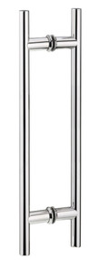 Product Image Shower Door 12" Ladder Style Back-to-Back Pull Handle,  3/4" diameter (Polished Stainless Steel Finish)