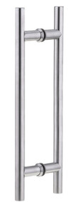 Shower Door 10" Ladder Style Back-to-Back Pull Handle,  3/4" diameter (Brushed Satin Stainless Steel Finish)