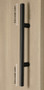 Product shot Extra Length Ladder Style Back-to-Back Push-Pull Door Handle (Matte Black Powder Coated Stainless Steel Finish)