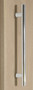 Pro-Line Series: One Sided Ladder Pull Handle, Polished US32/629 Finish, 304 Grade Stainless Steel Alloy
