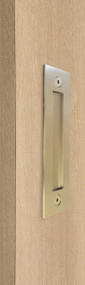 Flush Plate - Door Handle for Wood doors (Satin Brass Stainless Steel Finish)