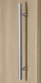 Product Image Pro-Line Series: Ladder Pull Handle with Floating Necked Posts - Back-to-Back, Brushed Satin US32D/630 Finish, 304 Grade Stainless Steel Alloy
