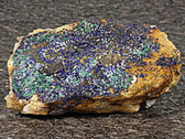 Azurite and Malachite Crystals Mineral Specimen