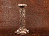 Candle Holder Tall Onyx Rose Pink White Carved Stone