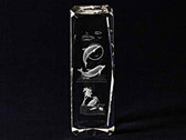 Dolphin 3D Laser Etched Crystal 