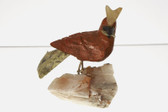 Hand-carved Red Jasper Stone Kingfisher