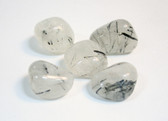 Tumbled Tourmalinated Quartz Grade A Large Stone 1-1.5" Three Pieces