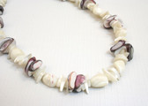 White and Purple Mother of Pearl Necklace