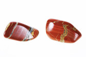 RED-WHITE Jasper Tumbled Stones, Size XXL 2.1" to 2.9"