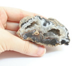 Black White Geode Polished Oco Geode Black White Gray Brown Agate Quartz Stone