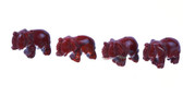Red Jasper Elephant Beads Red Brown Stone Beads Set of 4 With 1.3mm Hole