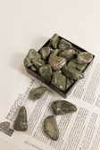 Rhyolite Jasper Tumbled Stones 1/4 Lb Large Size 1.4-2" Green Rainforest Jasper