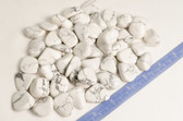Howlite 1/4 Lb Tumbled Stones Size Small White Gray Stones .60-1.15"