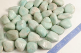 Amazonite 1/4 Lb Tumbled Stones Size Medium Blue Green Stones 1.05-1.70"