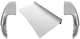 M-212DL-KIT 1967-1968 Ford Mustang Shelby Convertible Fiberglass Deck Lid with PAIR of M-212 Extensions. Deck Lid with M-104 Extensions Can Be Used on California Special or Ford Mustang Coupe With Stock Tail Panel 