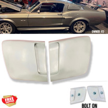 1967 1968 Mustang "E" Fiberglass Lower Side Scoops-PAIR-BOLT ON