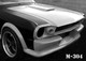M-304 1964 1/2-1966 GT 350 Style Ford Mustang Fiberglass Hood with Shelby Style Scoop  On Car