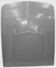 M-313 1967 Ford Mustang Shelby Fiberglass Hood without Vents (Louvers) - Requires Shelby Nose