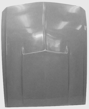 M-313 1967 Ford Mustang Shelby Fiberglass Hood without Vents (Louvers) - Requires Shelby Nose