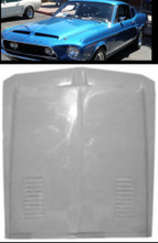 1968 Mustang Shelby Fiberglass Hood With Vents - Requires Shelby Nose.