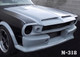 M-318 1964 1/2-1966 Ford Mustang Fiberglass Hood with 1968 Shelby Style Scoops and Vents (Louvers) -On Car