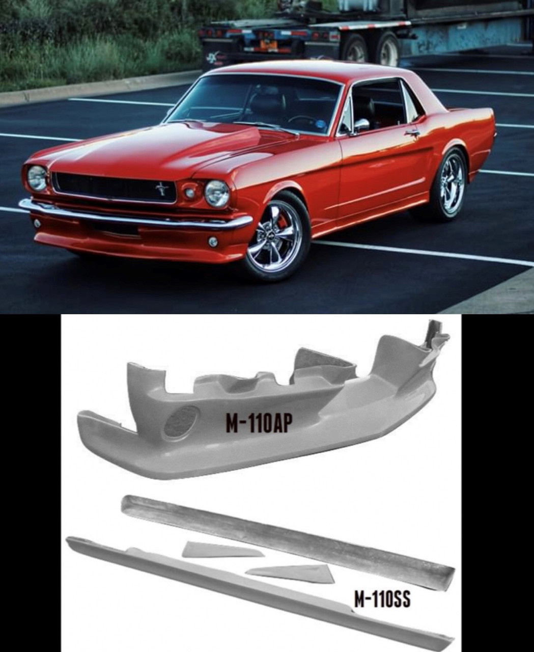 M-1105 1964 1/2-1966 Ford Mustang 5 Piece Ground Effects Kit. Use