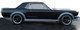 M-1129 1967-1968 Ford Mustang Coupe and Fastback 9 Piece Fiberglass Body Kit on Car