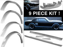 M-1109 1964 1/2-1966 Ford Mustang Coupe and Fastback 9 Piece Fiberglass Body Kit