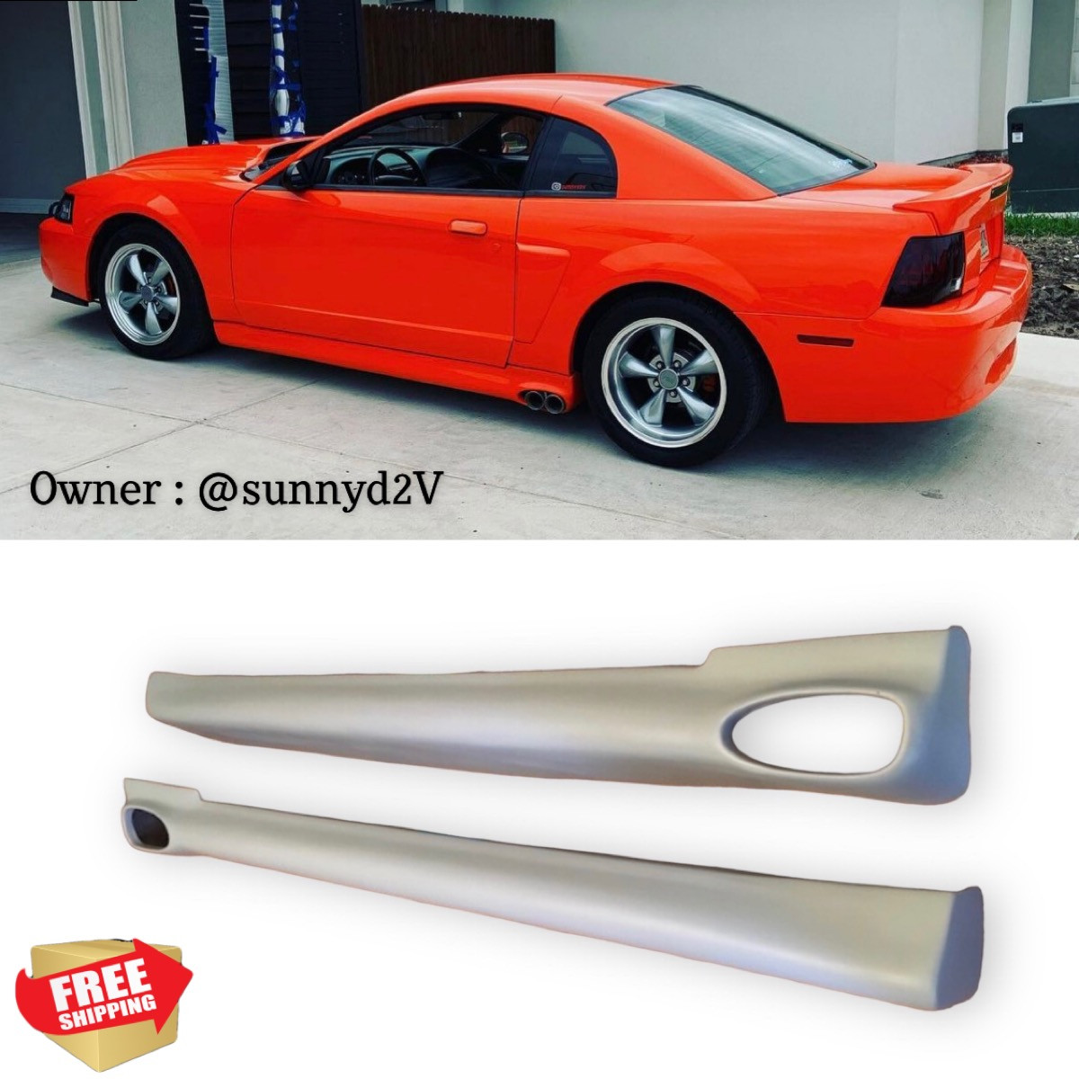 1999-2004 mustang SVO style side skirts for side exit exhaust - Fiberglass  Specialties, Inc.