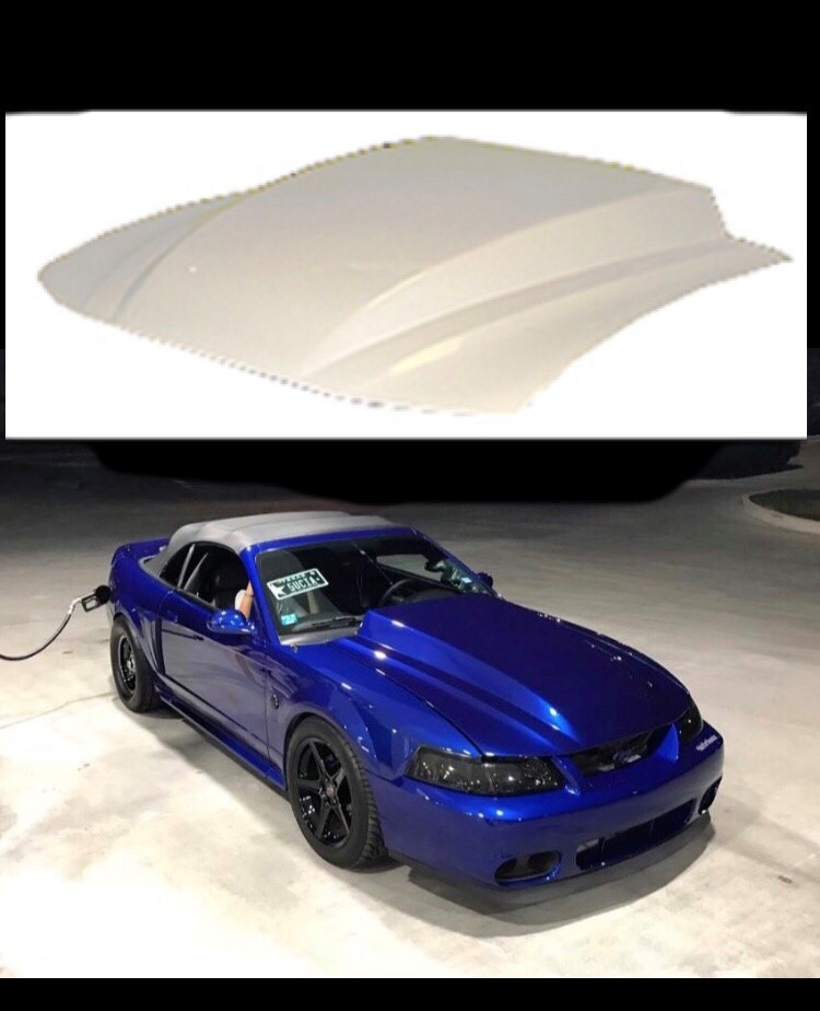 1999-2004 mustang 4 cowl hood R style