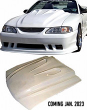 1994-1998 Mustang 3” Cowl hood with cobra vents (AGE 800)