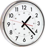 16" Round Wall Clock with Acrylic Cover - Peter Pepper Model 386 - Analog