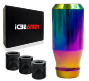 ICBEAMER Neo Chrome Aluminum 3.2" Shift Knob, Fit Automatic and 4, 5 and 6 Speed Manual Transmission Vehicles, Interior Car Gear Lever Stick Shift Handle Automotive Replacement Parts, 1 Piece